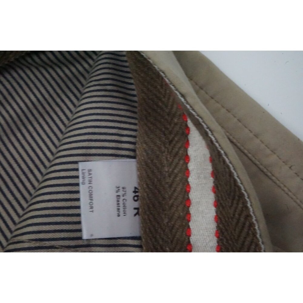 Isaia Tinto Slim Cotton Blend Solid Beige Khaki Brown Cargo Pants 46R Brand New - Picture 6 of 8